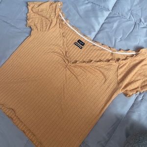 Over the Shoulder Orange Tank